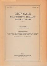 Giornale dell'Istituto Italiano degli Attuari. Anno XXIX - n. 1, 1° semestre 1966