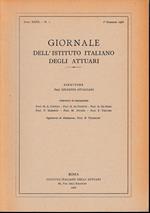 Giornale dell'Istituto Italiano degli Attuari. Anno XXXI - n. 1, 1° semestre 1968