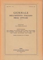 Giornale dell'Istituto Italiano degli Attuari. Anno XXV - n. 2, 2° semestre 1962