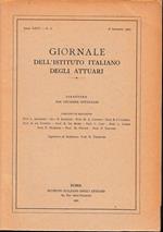 Giornale dell'Istituto Italiano degli Attuari. Anno XXIV - n. 2, 2° semestre 1961
