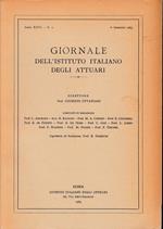 Giornale dell'Istituto Italiano degli Attuari. Anno XXVI - n. 1, 1° semestre 1963