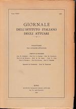 Giornale dell'Istituto Italiano degli Attuari. Anno XXIII - 1960