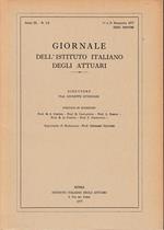 Giornale dell'Istituto Italiano degli Attuari. Anno XL - n. 1-2, 1°e 2° semestre 1977