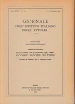 Giornale dell'Istituto Italiano degli Attuari. Anno XXXVI - n. 1-2, 1°e 2° semestre 1973