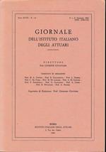 Giornale dell'Istituto Italiano degli Attuari. Anno XLVII - n. 1-2, 1°e 2° semestre 1984