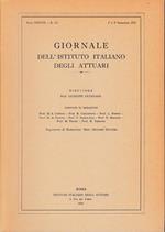 Giornale dell'Istituto Italiano degli Attuari. Anno XXXVIII- n. 1-2, 1°e 2° semestre 1975