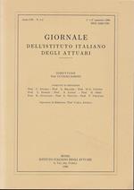 Giornale dell'Istituto Italiano degli Attuari. Anno LIX - n. 1-2, 1°e 2° semestre 1996 (bilingue Italiano, Inglese)