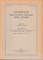 Giornale dell'Istituto Italiano degli Attuari. Anno XXX - n. 2, 2° semestre 1967