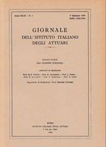 Giornale dell'Istituto Italiano degli Attuari. Anno XLIII - n. 1, 1° semestre 1980