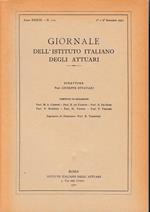Giornale dell'Istituto Italiano degli Attuari. Anno 1°e 2° semestre 1970