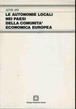 Le autonomie locali nei paesi della comunità economica europea