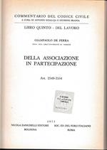 Della associazione in partecipazione. Art. 2549-2554