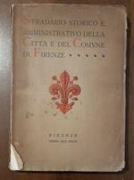 Stradario storico amministrativo della città di Firenze