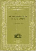 Le interpretazioni di G. C. Vanini