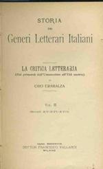 Storia dei generi letterari italiani. Vol II