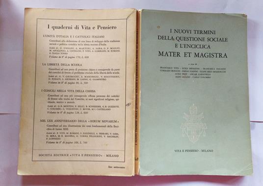 I nuovi termini della questione sociale e l'enciclica Mater Et Magistra - 2