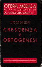 Crescenza e Ortogenesi. Opera Medica pubblicazione semestrale, anno XXVII - Marzo 1936 - n. 79