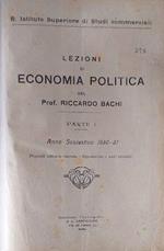 Lezioni di Economia Politica. Parte prima