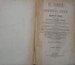 Il codice di procedura civile del Regno d'Italia Volume I