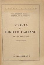 Storia del Diritto Italiano, corso biennale