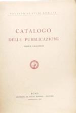 Catalogo delle pubblicazioni. Indice Analitico