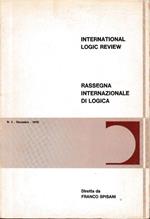 International Logic Review. Rassegna internazionale di logica. N. 2 - Dicembre 1970