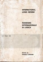 International Logic Review. Rassegna internazionale di logica. N. 9 - Giugno 1974