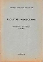 Facultas philosophiae. Programma studiorum 1975-1976