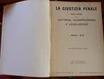 La giustizia penale . Rivista mensile di dottrina, giurisprudenza e legislazione. Volume LXXVII