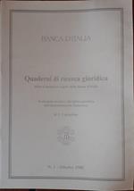 Quaderni di ricerca giuridica della Consulenza Legale della Banca d'Italia N.1