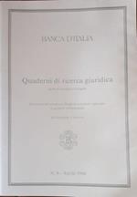 Quaderni di ricerca giuridica della Consulenza Legale della Banca d'Italia. Governo del credito N.4
