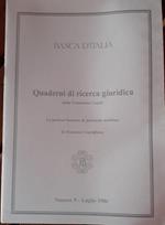 Quaderni di ricerca giuridica della Consulenza Legale della Banca d'Italia Le gestioni bancarie di patrimoni mobiliari N. 9