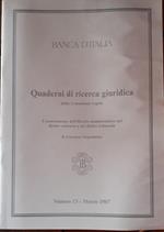Quaderni di ricerca giuridica della Consulenza Legale della Banca d'Italia. L'accertamento dell'illecito amministrativo nel diritto valutario