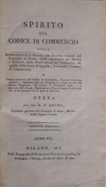 Spirito del codice di commercio (tomo VII)