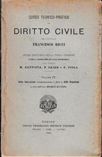 Corso teorico-pratico di Diritto Civile, volume IV