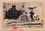 Album. Hospice du Grand St. Bernard. 28 pagine di fotografie e documenti in nero. Legatura a punta metallica