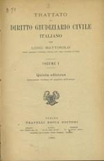 Trattato di diritto giudiziario civile italiano. 6 volumi