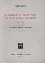 Le  disposizioni transitorie per i processi di cognizione civile