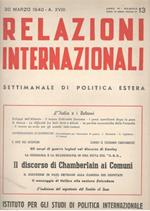 Relazioni Internazionali: settimanale di politica estera. Il trattato di pace russo-finlandese (n. 12. 1940)