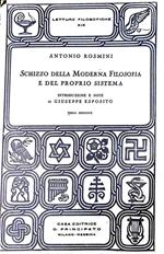 Schizzo della moderna filosofia e del proprio sistema