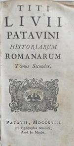 Historiarum Romanorum. Tomus Secundus