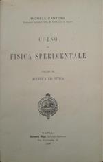 Corso di fisica sperimentale (volume III: acustica ed ottica)