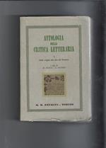 Antologia della critica letteraria vol 1