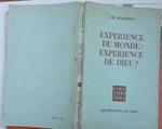 Experience du monde: experience de dieu?