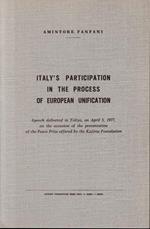 Italy's participation in the process of european unification
