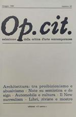 Op. Cit. Selezione della critica d'arte contemporanea (Numero 63)