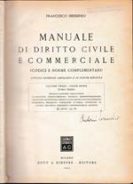 Manuale di diritto Civile e Commerciale (codici e norme complementari) vol. III, parte prima, tomo I