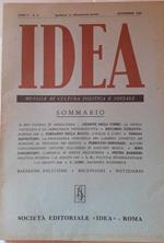 Idea. Mensile di cultura politica e sociale. Anno V. N.9