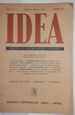 Idea. Mensile di cultura politica e sociale. Anno VI. -N.12