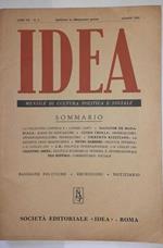 Idea. Mensile di cultura politica e sociale. Anno VII. -N.8